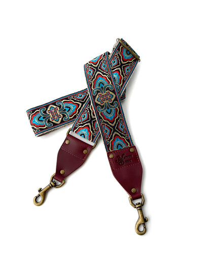 Hendrix Red and Blue Purse Strap