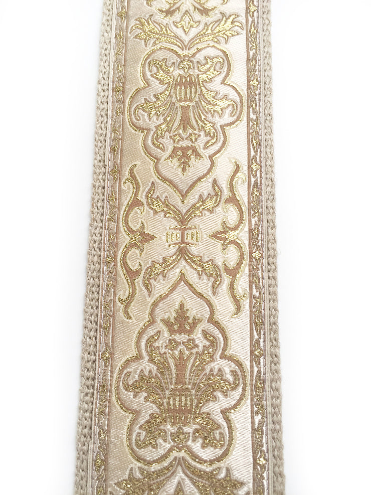 The Imperial in White- 3" Guitar Strap