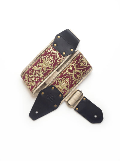 The Imperial in Red - 3" Guitar Strap