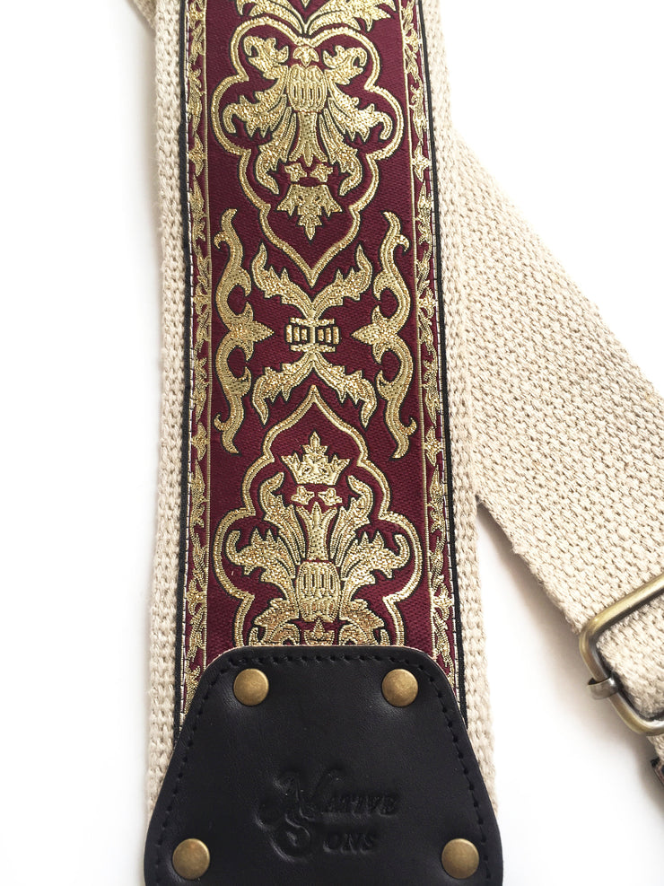 The Imperial in Red - 3" Guitar Strap